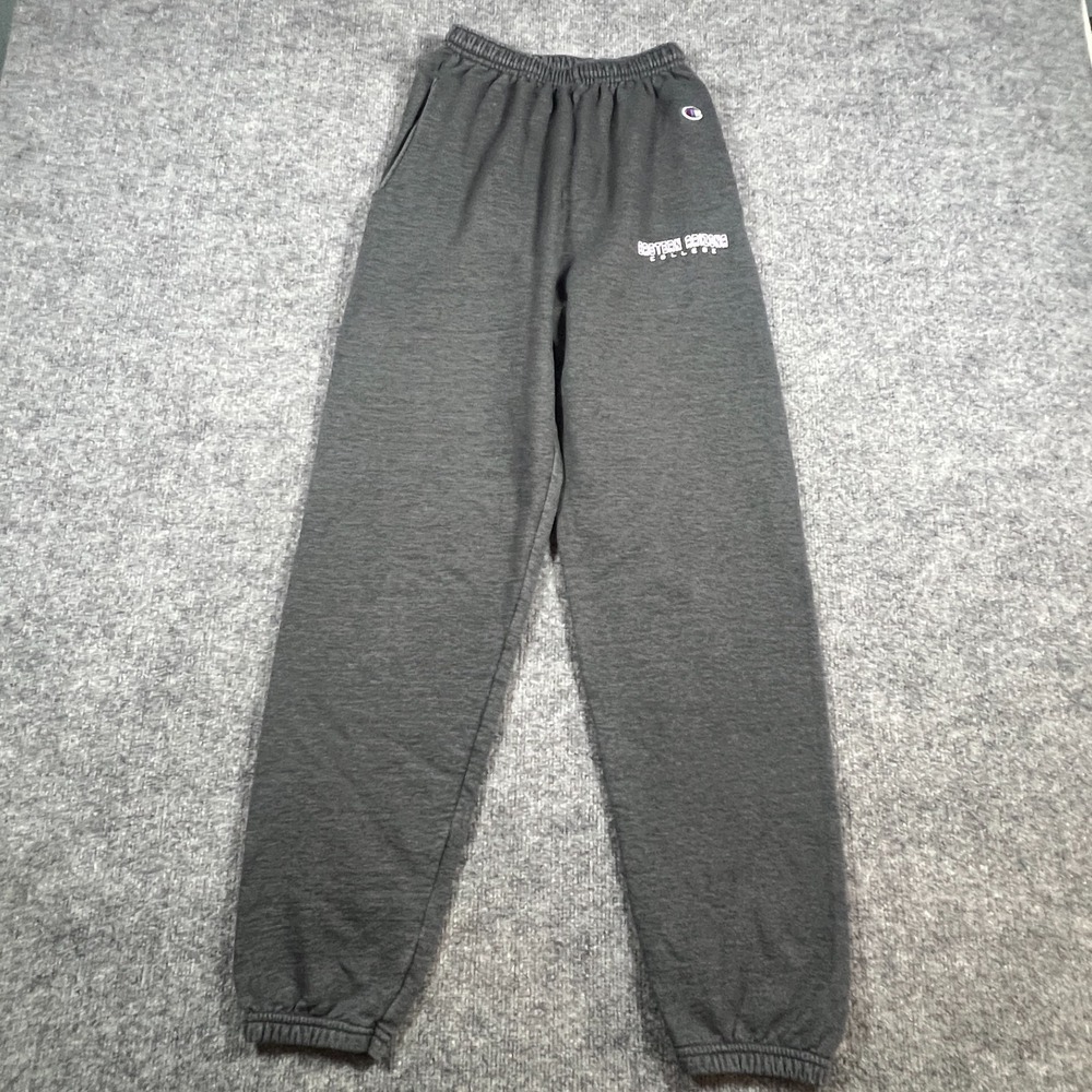 Champion Sweatpants Men Small Charcoal Gray Fleece Lined Eastern Arizona College